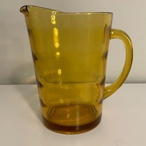 Vintage amber glass pitcher
